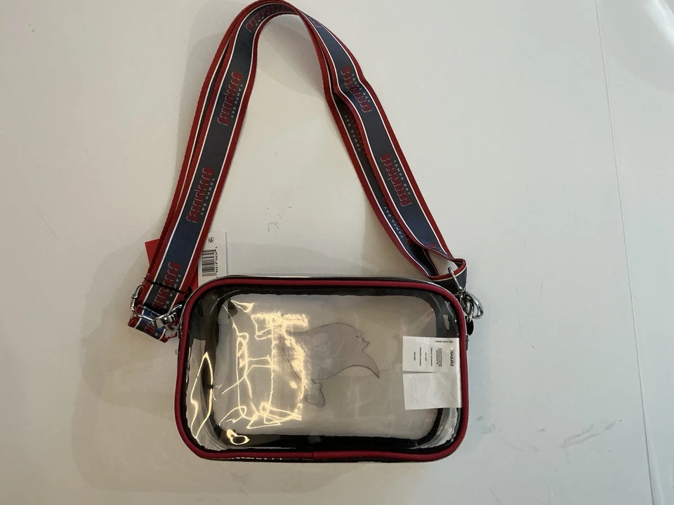 Bolso Bandolera Tampa Bay Buccaneers FOCO Stadium Transparente NFL Fútbol Foto 3 de 4