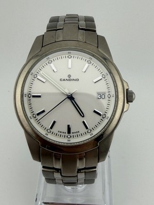 Candino All Titanium Swiss Made Vintage Men s Quartz Watch C4287 New Battery 