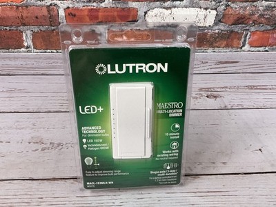 Lutron Maestro LED+ Multi-Location Dimmer Switch MACL-153MLH-WH White