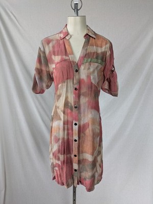 NU Denmark Barkcloth Shirt Dress Ex Cond Sz S