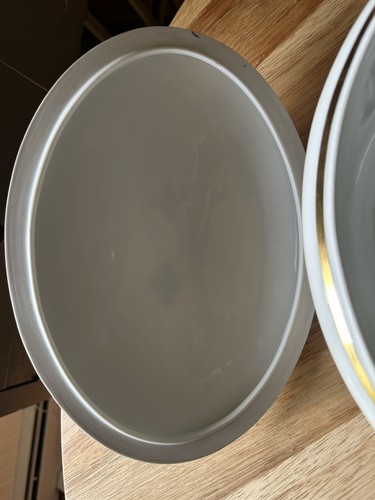 Vtg. J&C Bavaria 12” Oval Covered Serving Bowl w/Gold Rim & Handles Footed Dish - Picture 7 of 10