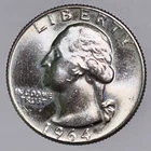 1964 Washington Quarter 25C Business Strike Philadelphia Silver 0.9 **Free Ship*