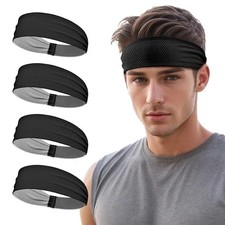 Sports Headbands for Men, Moisture Wicking Sweat Bands Headbands Non Black