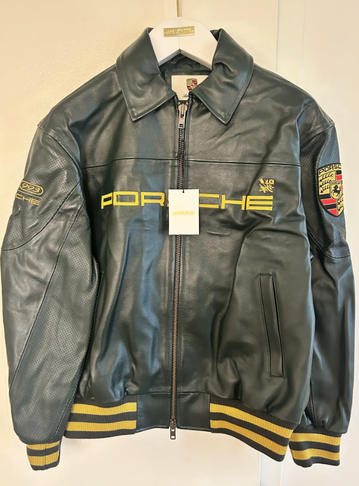 Aime Leon Dore ALD / Porsche 993 Turbo Leather Club Jacket - GREEN