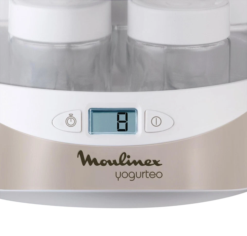 Yogurtiera Yogurteo Moulinex 7 Vasetti 160 Ml Argento Premium YG231E32 - Immagine 3 di 4
