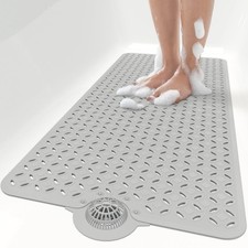 Bath Mat for Tub Non Slip: 39" X 17" Long Bathtub Mat with Hair Catcher  Big D...