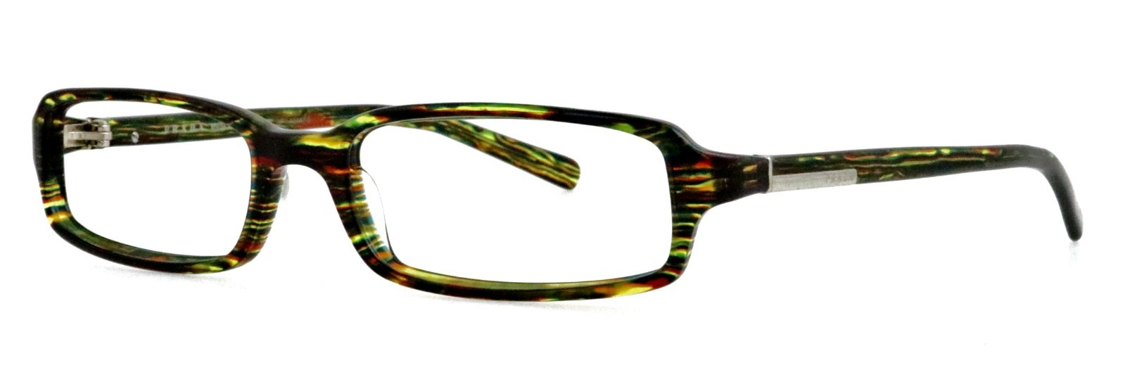 New PRADA VPR06G 6AK-1O1 50mm Green Striped Eyeglasses Frames Only Italy Unisex