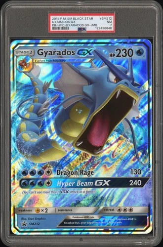 2019 POKEMON SM BLACK STAR JUMBO PROMO #SM212 GYARADOS GX PSA 7