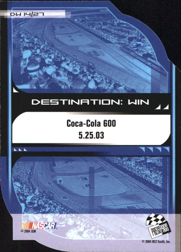 2004 Press Pass Eclipse Destination WIN #14 Jimmie Johnson - Racing - Image 2 of 2