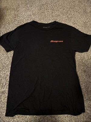Vintage Snap-On Tools Black T-Shirt Medium with offshore racing logo