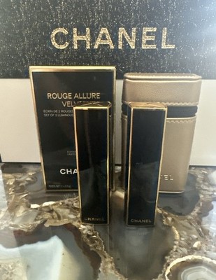 CHANEL Rouge Allure Velvet Lipstick Set 478, 479, Gold Case