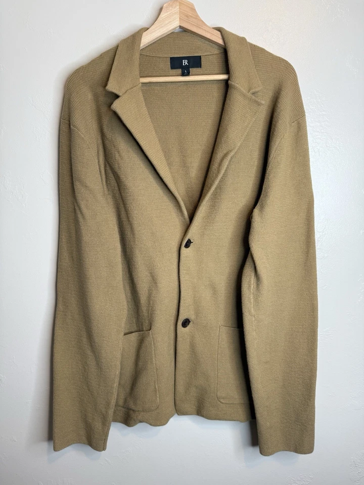 Blazer Suéter Para Hombre Banana Republic De Gran Tamaño Maverick Tostado Talla Grande Alto Foto 2 de 4