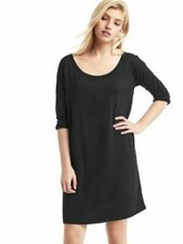 Gap Womens Slub T-Shirt Dress, Size S True Black (102211)