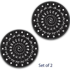 Set of 2 Follow The Wolf 1 Slipmat Turntable 12" Scratch Pad Slip Mat DJ x2