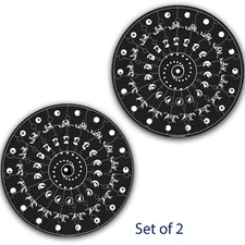 Set of 2 Follow The Wolf #1 Slipmat Turntable 12" Scratch Pad Slip Mat DJ x2