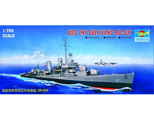 Trumpeter 5731 USS The Sullivans DD-537 reproduction haut de gamme en plastique injecté