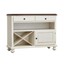 sunset trading andrews server | antique white with chestnut brown top
