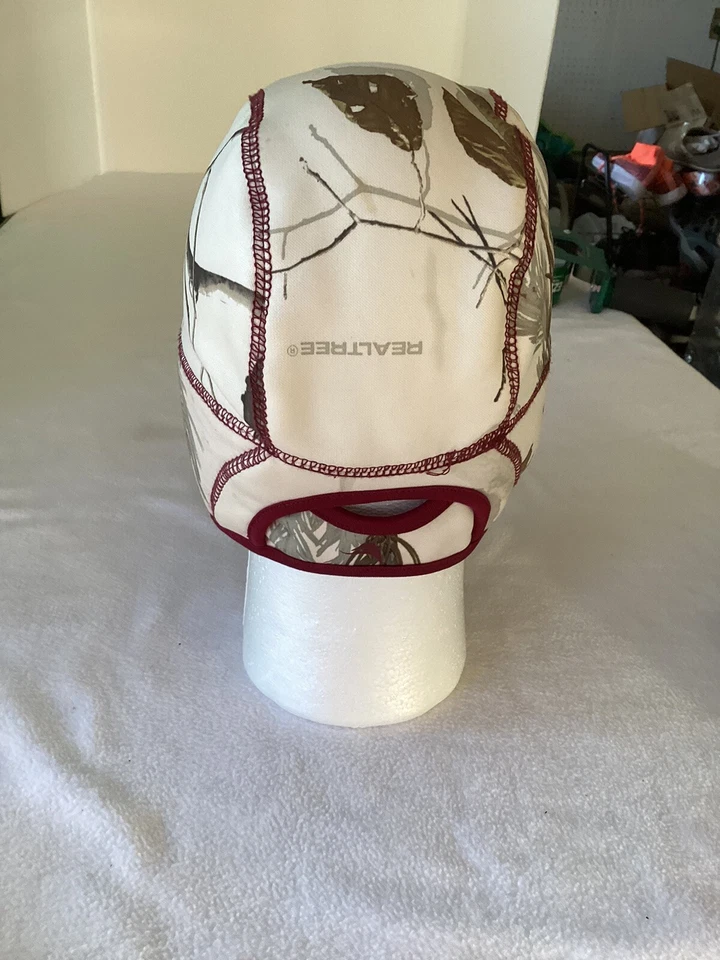 Women's Hunting Beanie Cap Hat  White &Red Hole For Hair See Photos - Image 4 of 4