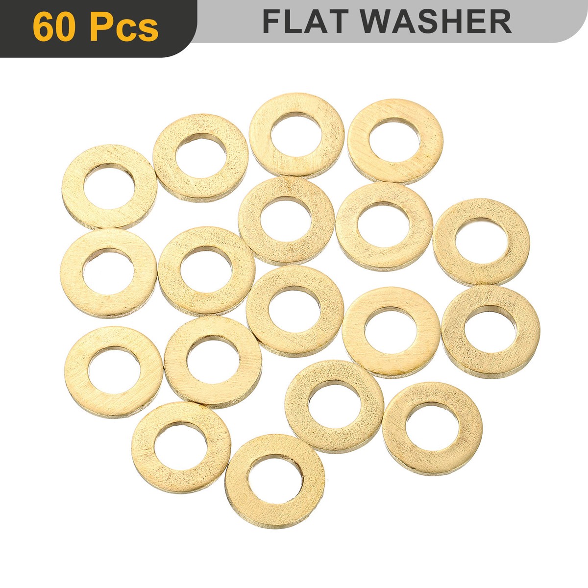 20-Pack Brass Sealing Washers 6.3x12x1.5mm - Flat Ring Gaskets For M6 Screws