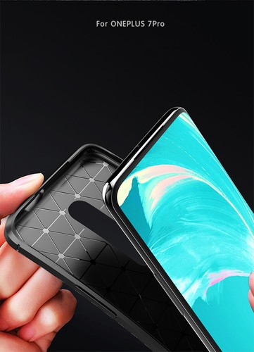Case for OnePlus 7T Ultra Slim Carbon Fiber Soft TPU Shockproof Cover - Picture 9 of 13