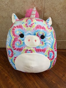 NEW HTF Squishmallow ATLAS the Unicorn Tye Dye 12