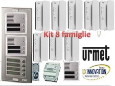 KIT CITOFONO URMET OTTO FAMIGLIE CITOFONICO 8 FAMIGLIE URMET 8 APPARTAMENTI