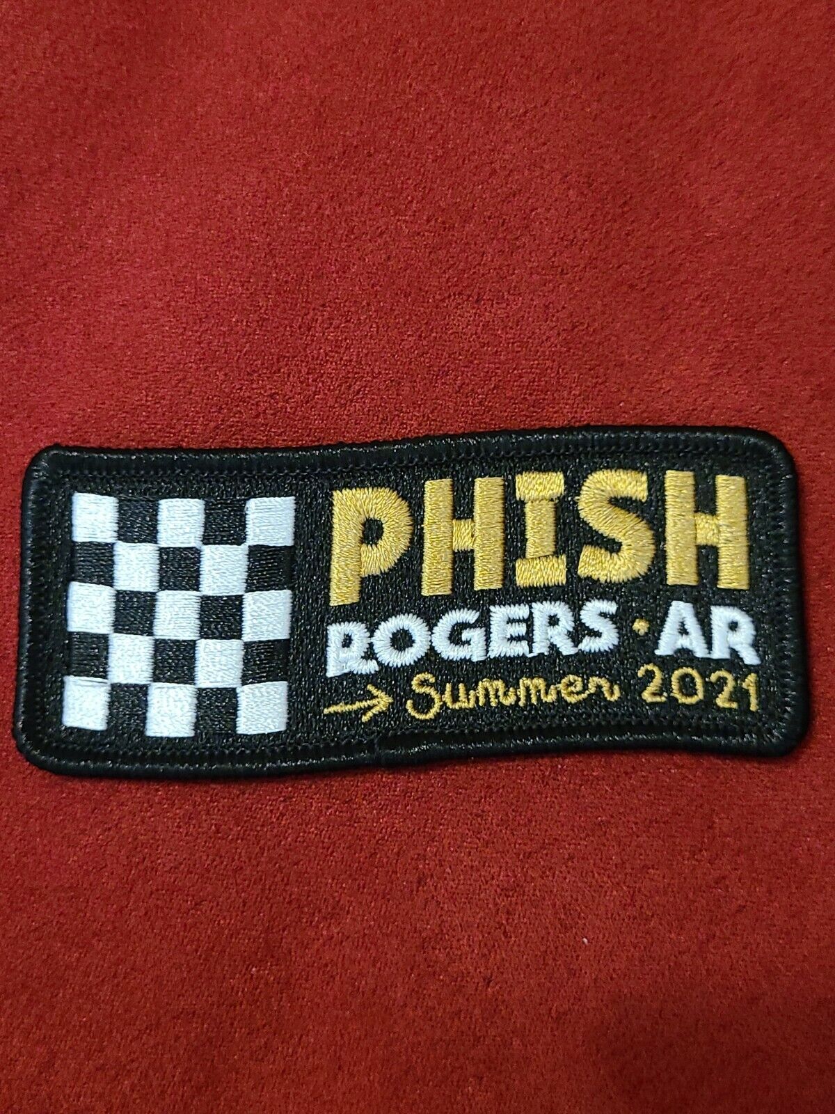 Phish Summer Tour 2021 Racing Patch Rogers ARKANSAS (not pollock