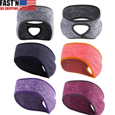 US Women’s Ponytail Headband Ear Warmer Head Wrap Hair Band Running Sweatband