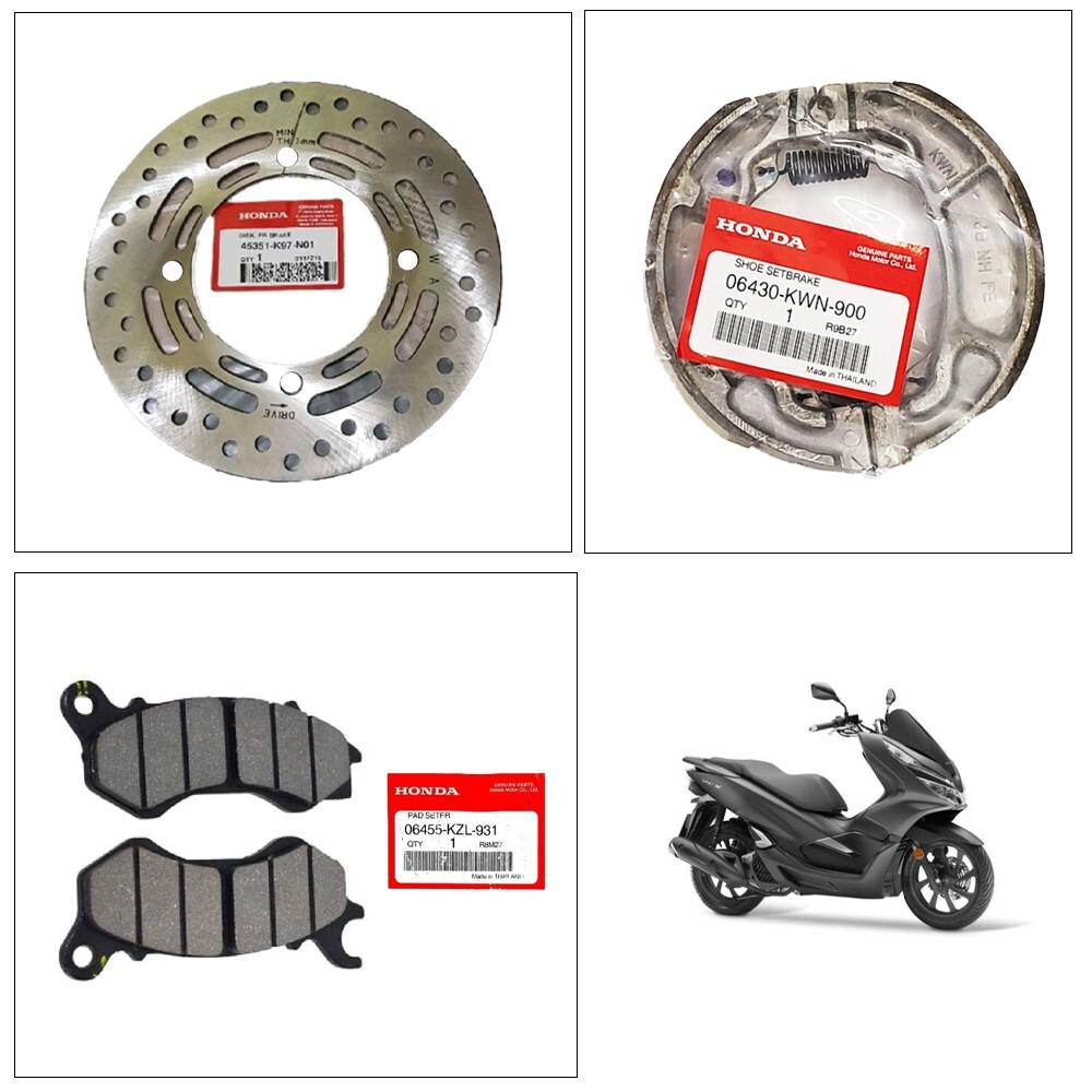 Honda PCX 125 Front Disc + Brake Pads + Brake Shoes Set 2018 2019
