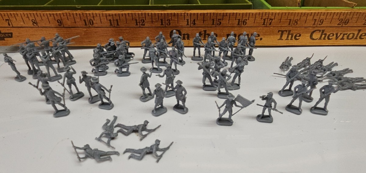 Vintage ESCI US Civil War Confederate Infantry Men 1/72