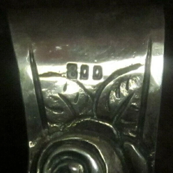 Vintage AMD 800 Silver ROSE SUGAR TONGS 3 3/4" 20g No Mono - Image 4 of 4