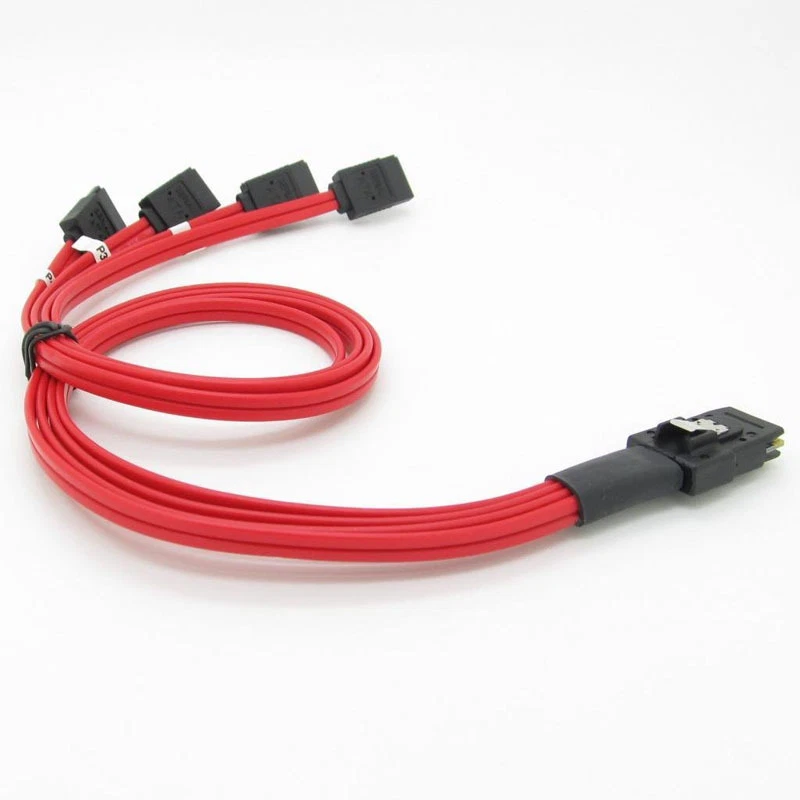 2 x Mini 10Gbps SAS SFF-8087 36Pin to 4 SATA 7Pin HDD Hard Drive Splitter Cable - Image 4 of 4