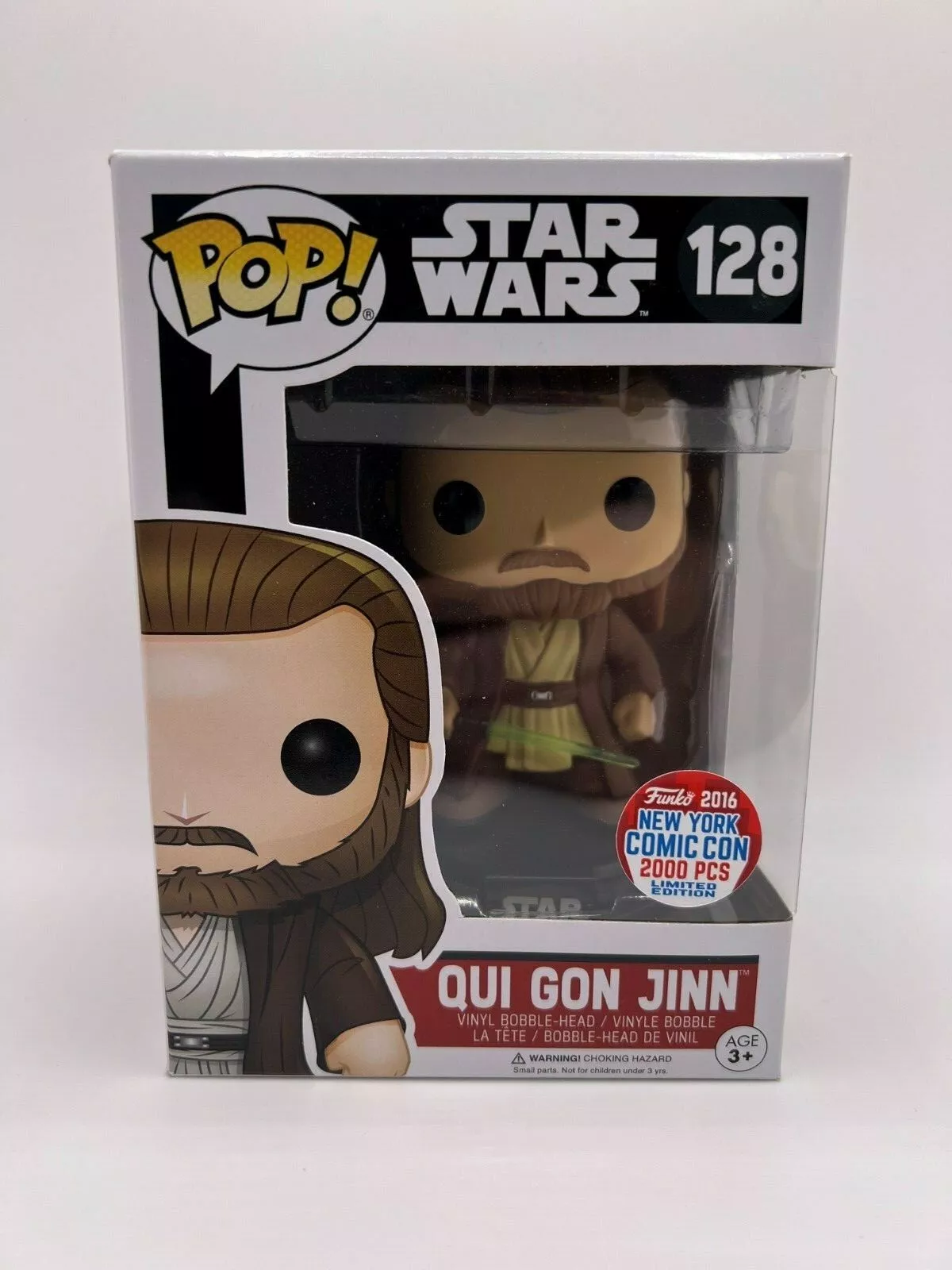 Funko POP! Star Wars #128 Qui-Gon Jinn (2016 NYCC Limited Funko POP! Star Wars #128 Qui-Gon Jinn (2016 NYCC Limited
