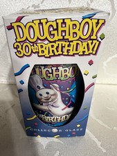 1995 Pillsbury Doughboy 30th Birthday Collector Plastic Glass NIB