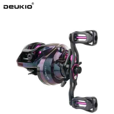 Colorful Baitcasting Reel 8KG Max Drag 6 Bearing 7.1 :1 Gear Ratio Fishing Reel
