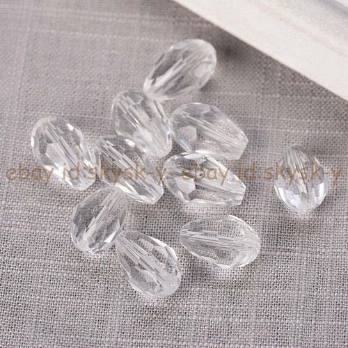 Wholesale 30pcs Faceted 8x12mm Teardrop Crystal Glass Loose Beads Jewelry Making - Picture 2 of 56