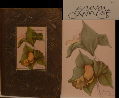 Bruno Bruni 2x signiert Bibliophil gebunden Lithografie Orchidea Unterschrift 