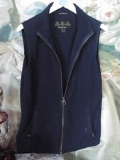 Pre Worn Women's Barbour Fleece Gilet Navy Blue Size 16 Riding Dog Walking---