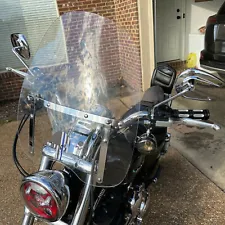 Motorcycle Large Clear Windshield For Harley Honda Magna Shadow Spirit 19"x17"