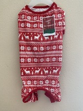 Pet Apparel Christmas Dog Reindeer Pajamas Pjs Clothes Size Medium New