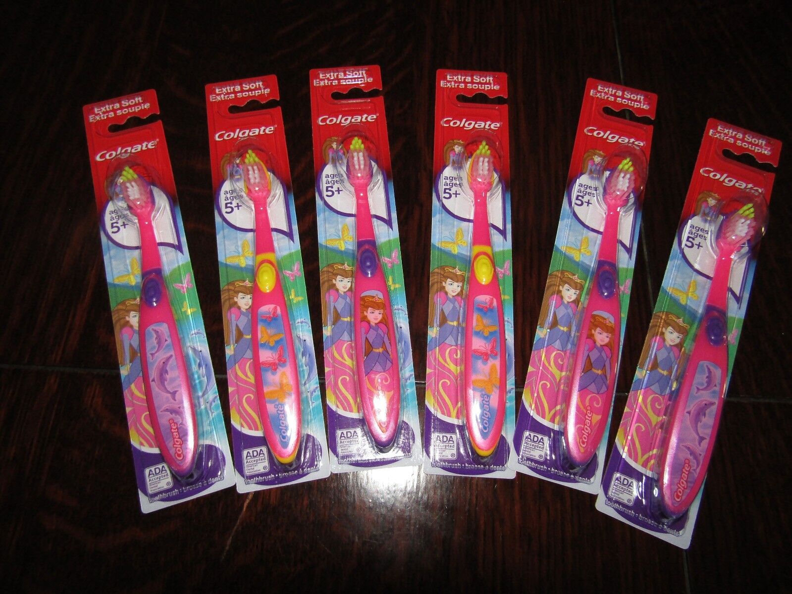 Colgate Children's Extra Soft Age 5+ Girls Toothbrushes Lot of 6
