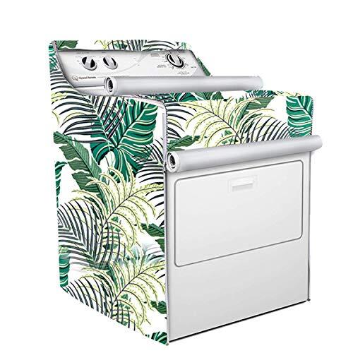 Washer/Dryer Cover,Fit for Outdoor Top Load and Front Load Green leaf