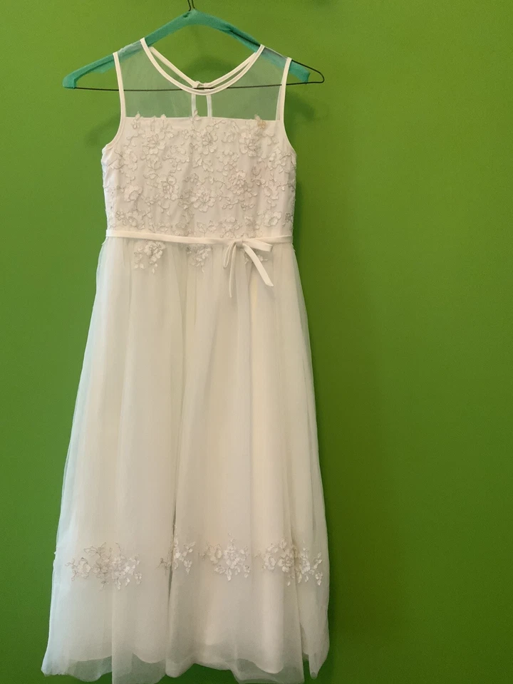 Vestido niña flor de Alfred Angelo talla 10 color marfil Foto 3 de 4
