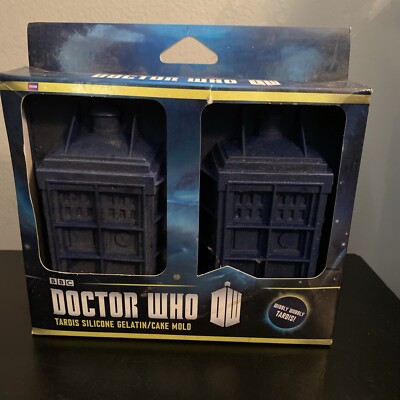 NIB BBC ThinkGeek Doctor Who Tardis Silicone Gelatin / Cake Mold, 2013