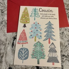Christmas COUSIN Special People In The Family 5.5”x8” Hallmark Greeting Card