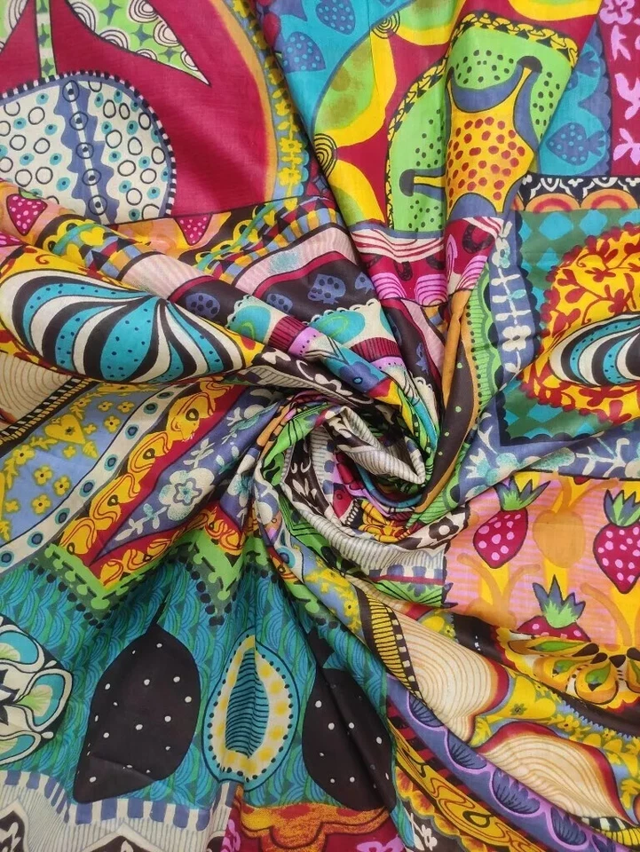 25 Yard Indian 100% Cotton Fabric Hand Print Sewing Dressmaking Clothes Handmade - Image 2 of 4