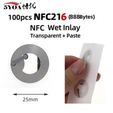100pcs Ntag213 Ntag215 Ntag216 NFC Tag 13.56MHz ISO14443A Sticker Adhesive Label