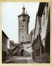 Allemagne, Rothenburg o. T. Klingenthor Photo Vintage Print,     Photomécani