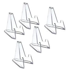 5X Plastic Exhibition Display Trading Card Stand Coin Bracket Phone Holder D