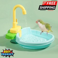 Bird Bathtub Pet Bath Pool with Faucet Automatic Parrot Bathtub Swimming Pool